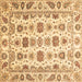 Square Machine Washable Oriental Brown Traditional Rug, wshabs3121brn