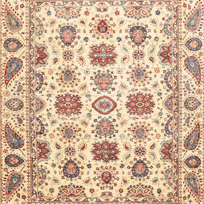 Machine Washable Abstract Sun Yellow Rug, wshabs3121