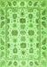 Machine Washable Oriental Green Traditional Area Rugs, wshabs3121grn