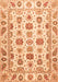 Machine Washable Oriental Orange Traditional Area Rugs, wshabs3121org