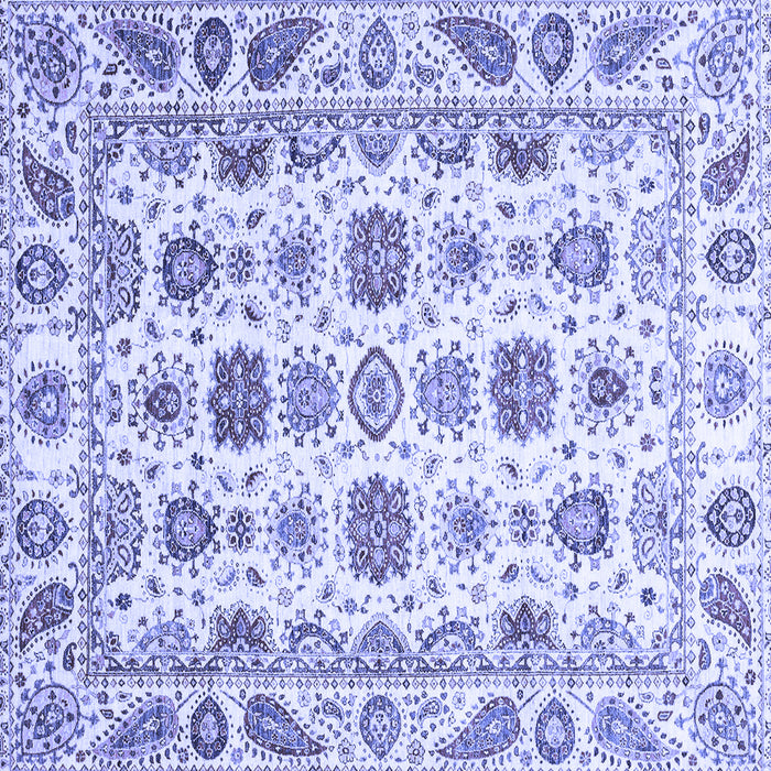 Square Oriental Blue Traditional Rug, abs3121blu