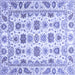 Square Oriental Blue Traditional Rug, abs3121blu