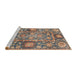 Sideview of Machine Washable Abstract Camel Brown Rug, wshabs3122