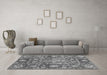 Machine Washable Oriental Gray Traditional Rug in a Living Room,, wshabs3122gry