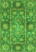 Machine Washable Oriental Green Traditional Area Rugs, wshabs3122grn