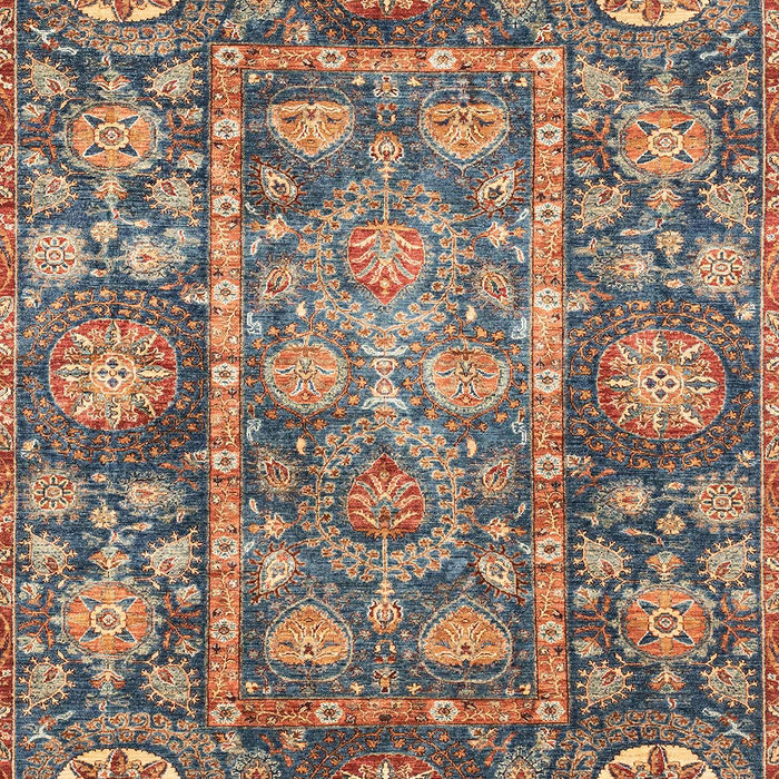 Machine Washable Abstract Camel Brown Rug, wshabs3122