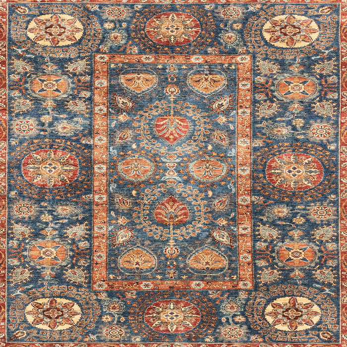 Square Abstract Camel Brown Oriental Rug, abs3122