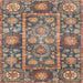 Square Abstract Camel Brown Oriental Rug, abs3122