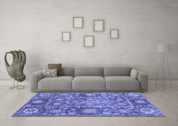 Machine Washable Oriental Blue Traditional Rug, wshabs3122blu