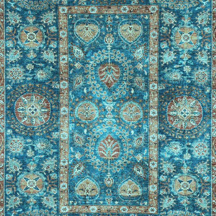Oriental Light Blue Traditional Rug, abs3122lblu