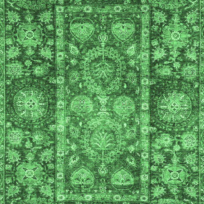 Oriental Emerald Green Traditional Rug, abs3122emgrn