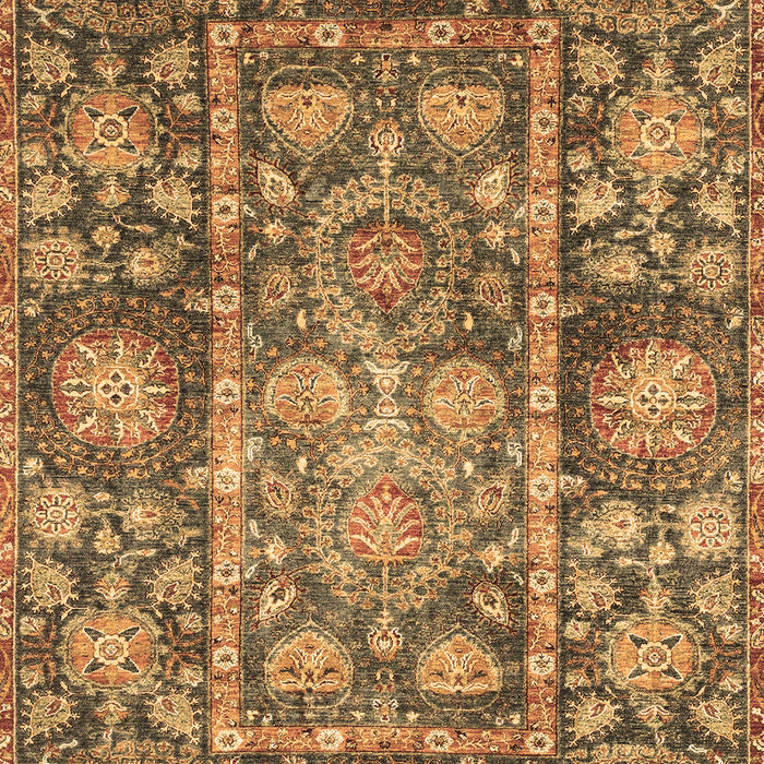 Machine Washable Oriental Brown Traditional Rug, wshabs3122brn