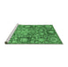 Sideview of Machine Washable Oriental Emerald Green Traditional Area Rugs, wshabs3122emgrn