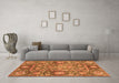 Machine Washable Oriental Orange Traditional Area Rugs in a Living Room, wshabs3122org