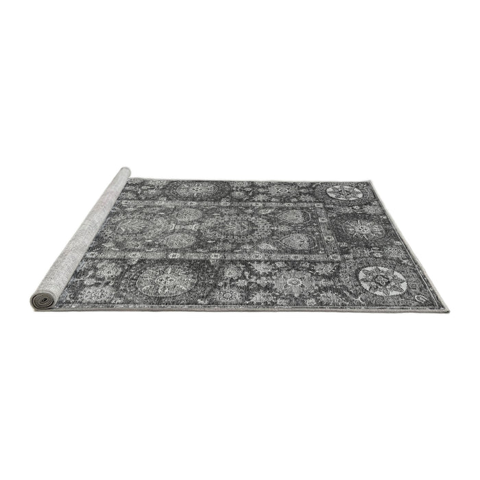 Sideview of Machine Washable Oriental Gray Traditional Rug, wshabs3122gry