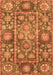 Machine Washable Oriental Orange Traditional Area Rugs, wshabs3122org