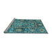 Sideview of Machine Washable Oriental Light Blue Traditional Rug, wshabs3122lblu