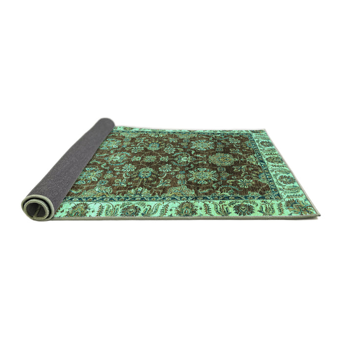 Sideview of Oriental Turquoise Traditional Rug, abs3123turq
