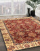 Machine Washable Abstract Red Rug in a Family Room, wshabs3123