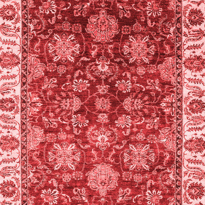 Machine Washable Oriental Red Traditional Rug, wshabs3123red
