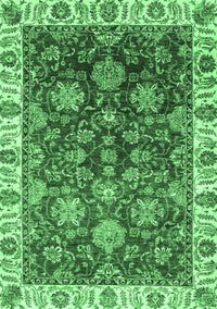 Oriental Emerald Green Traditional Rug, abs3123emgrn