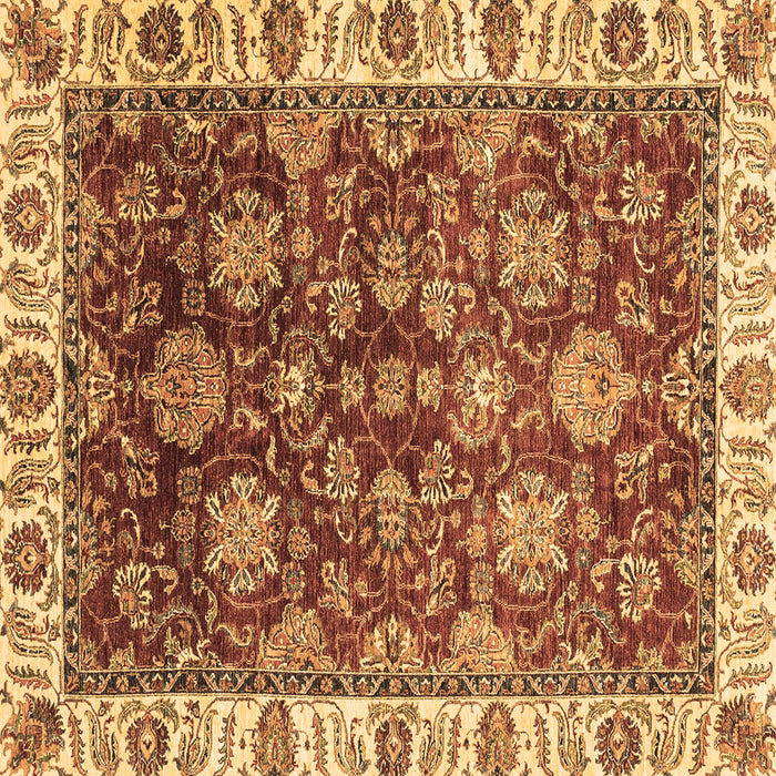 Square Oriental Brown Traditional Rug, abs3123brn