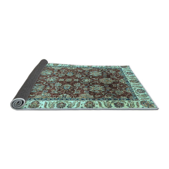 Sideview of Oriental Light Blue Traditional Rug, abs3123lblu