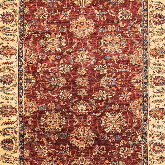 Machine Washable Abstract Red Rug, wshabs3123