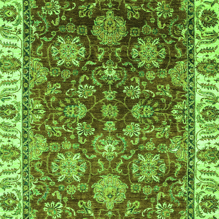Machine Washable Oriental Green Traditional Area Rugs, wshabs3123grn