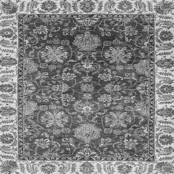 Square Oriental Gray Traditional Rug, abs3123gry