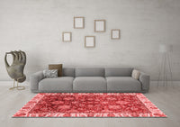 Machine Washable Oriental Red Traditional Rug, wshabs3123red