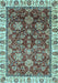 Machine Washable Oriental Light Blue Traditional Rug, wshabs3123lblu