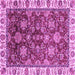 Square Oriental Purple Traditional Rug, abs3123pur