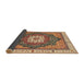 Sideview of Abstract Dark Sienna Brown Modern Rug, abs3124