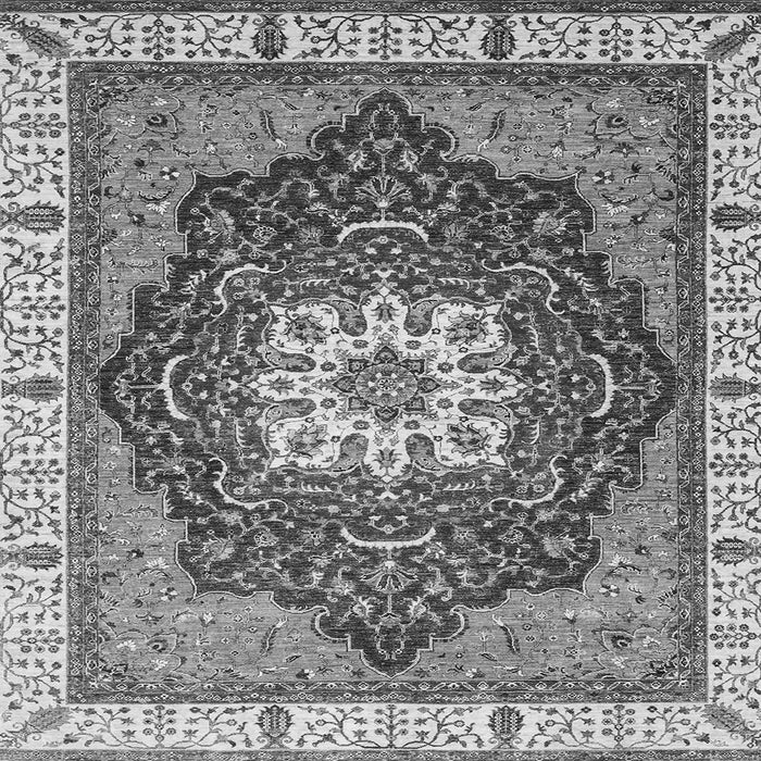 Square Abstract Gray Modern Rug, abs3124gry