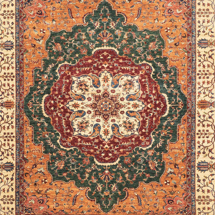 Machine Washable Abstract Dark Sienna Brown Rug, wshabs3124