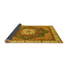 Sideview of Abstract Yellow Modern Rug, abs3124yw