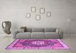 Machine Washable Abstract Purple Modern Area Rugs in a Living Room, wshabs3124pur