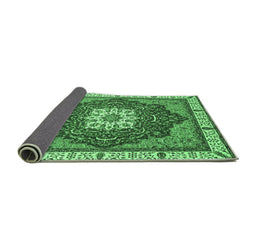 Sideview of Abstract Emerald Green Modern Rug, abs3124emgrn