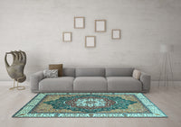 Machine Washable Abstract Light Blue Modern Rug, wshabs3124lblu