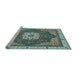 Sideview of Machine Washable Abstract Light Blue Modern Rug, wshabs3124lblu