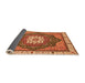 Sideview of Abstract Orange Modern Rug, abs3124org