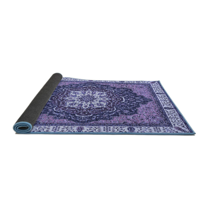Sideview of Abstract Blue Modern Rug, abs3124blu
