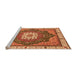 Sideview of Machine Washable Abstract Orange Modern Area Rugs, wshabs3124org