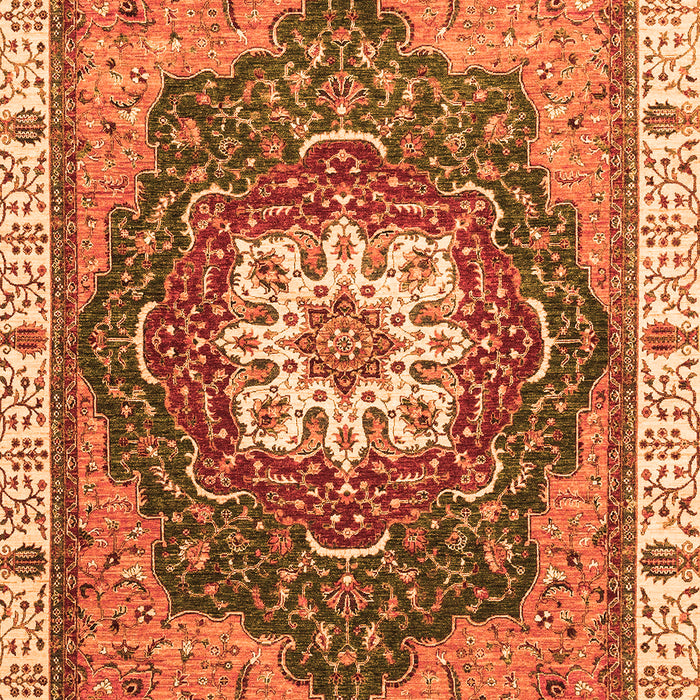 Machine Washable Abstract Orange Modern Area Rugs, wshabs3124org