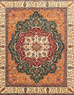 Abstract Dark Sienna Brown Modern Rug, abs3124