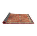 Sideview of Abstract Red Oriental Rug, abs3125