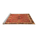 Sideview of Machine Washable Oriental Orange Traditional Area Rugs, wshabs3125org