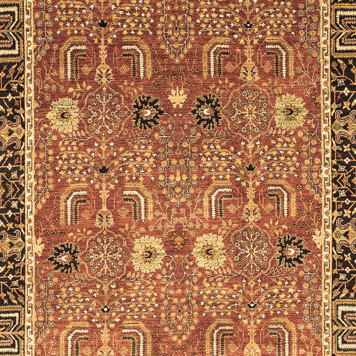 Machine Washable Oriental Brown Traditional Rug, wshabs3125brn