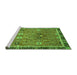 Sideview of Machine Washable Oriental Green Traditional Area Rugs, wshabs3125grn